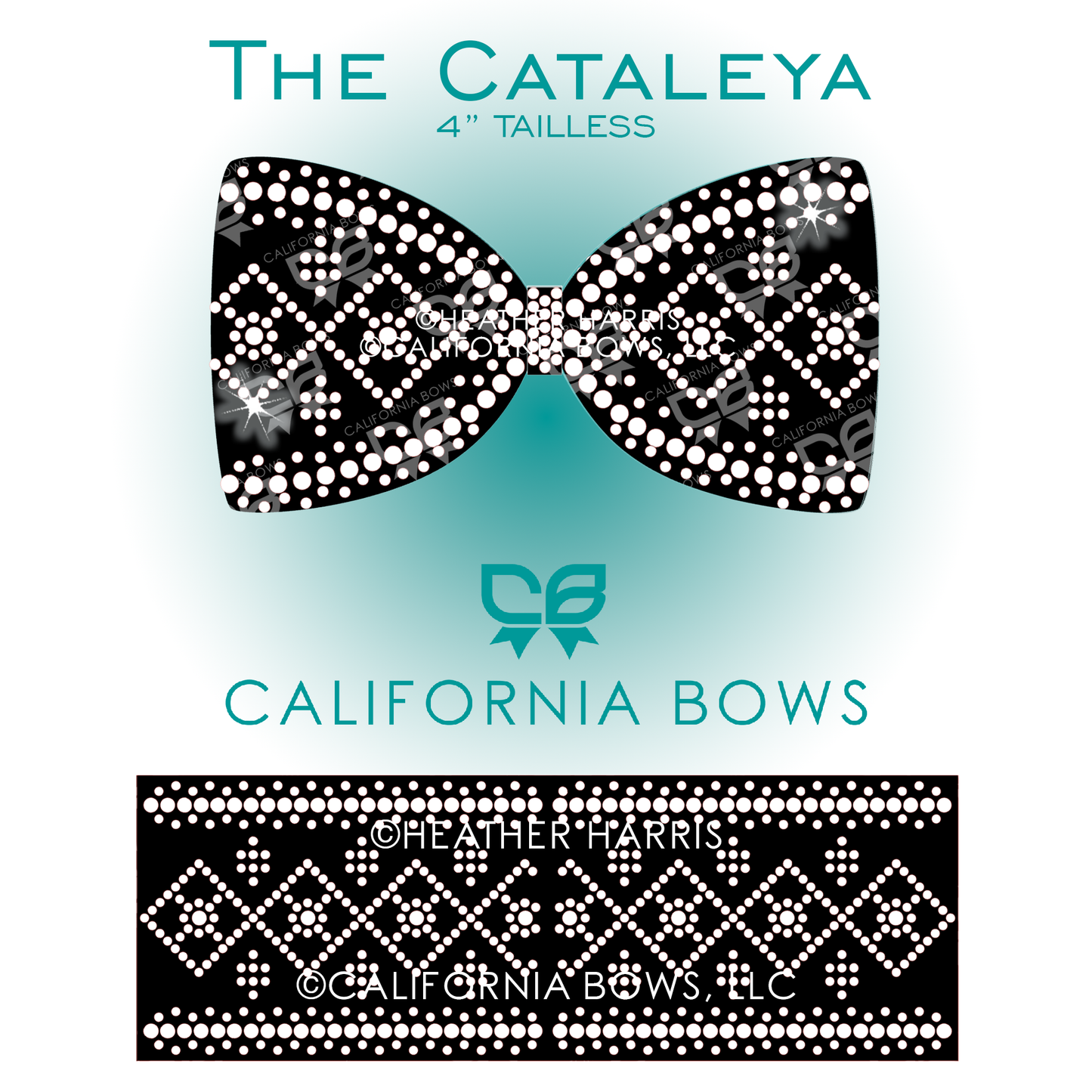 Cataleya 4" Tailless Bow Rhinestone Template Download