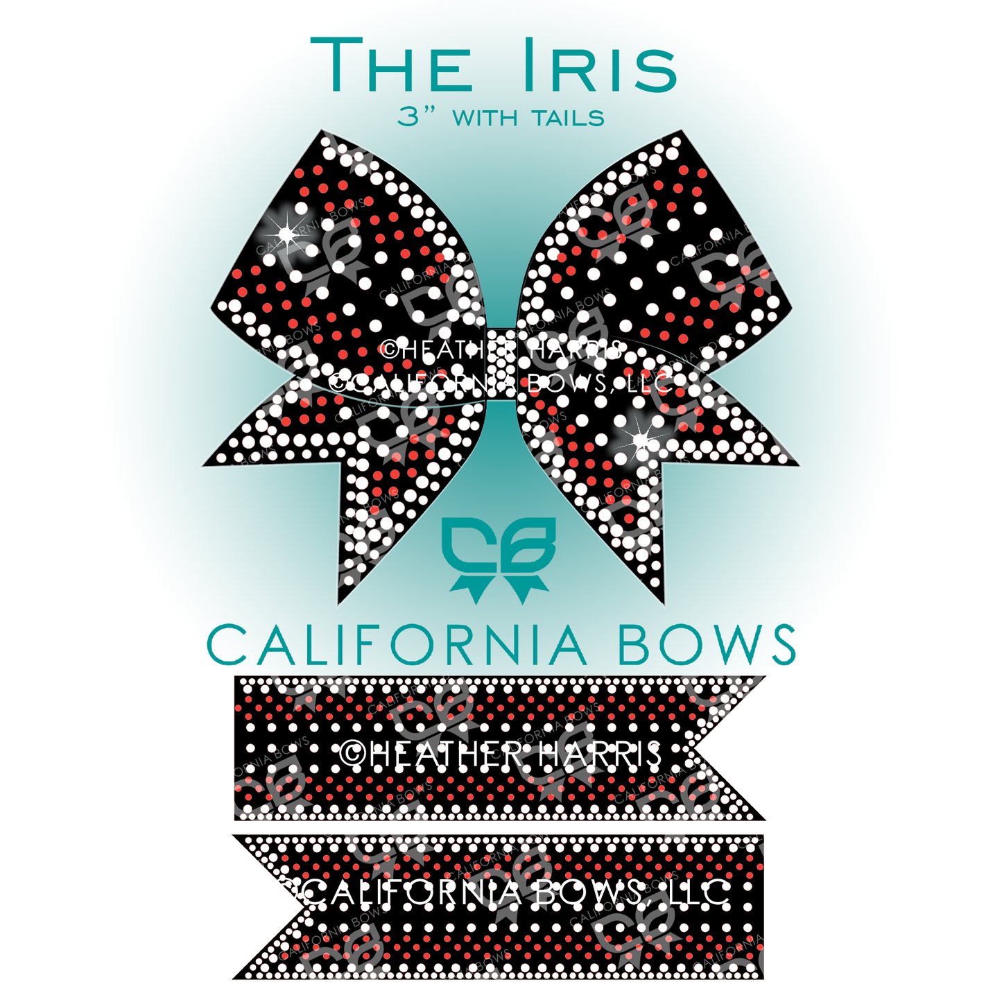 Iris 3" Bow Rhinestone Template Download