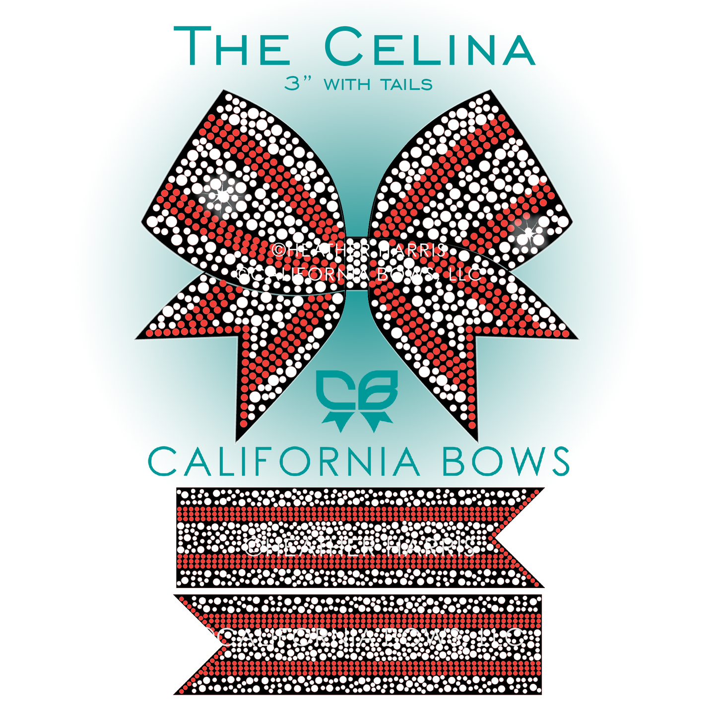 Celina 3" Bow Rhinestone Template Download