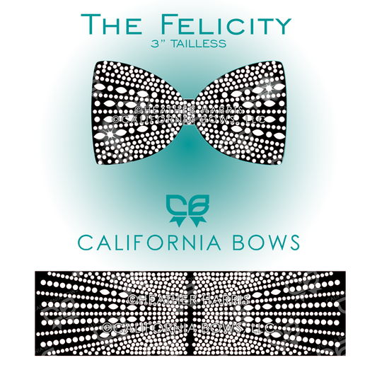 Felicity 3" Tailless Bow Rhinestone Template Download