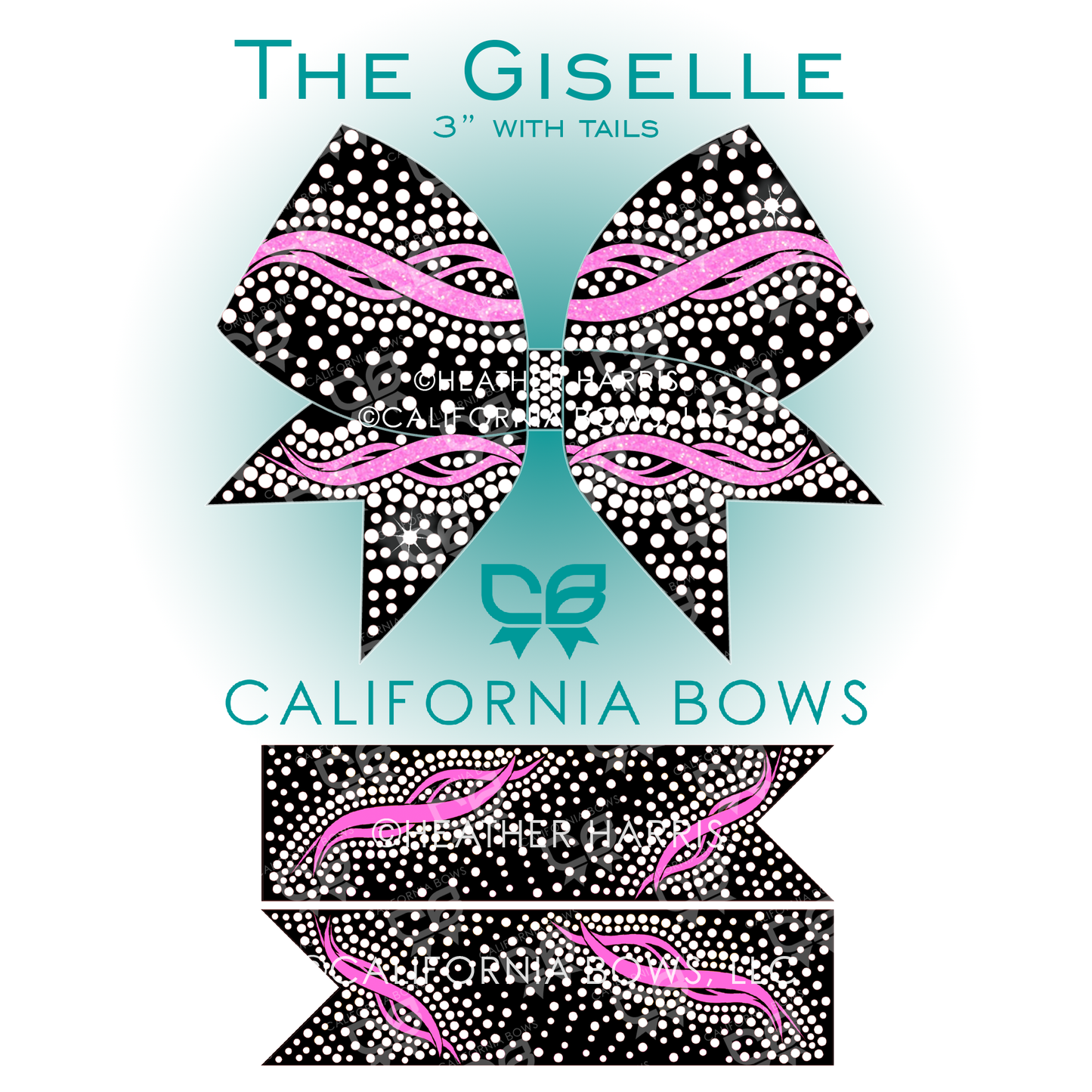 Giselle 3" Bow Rhinestone Template Download