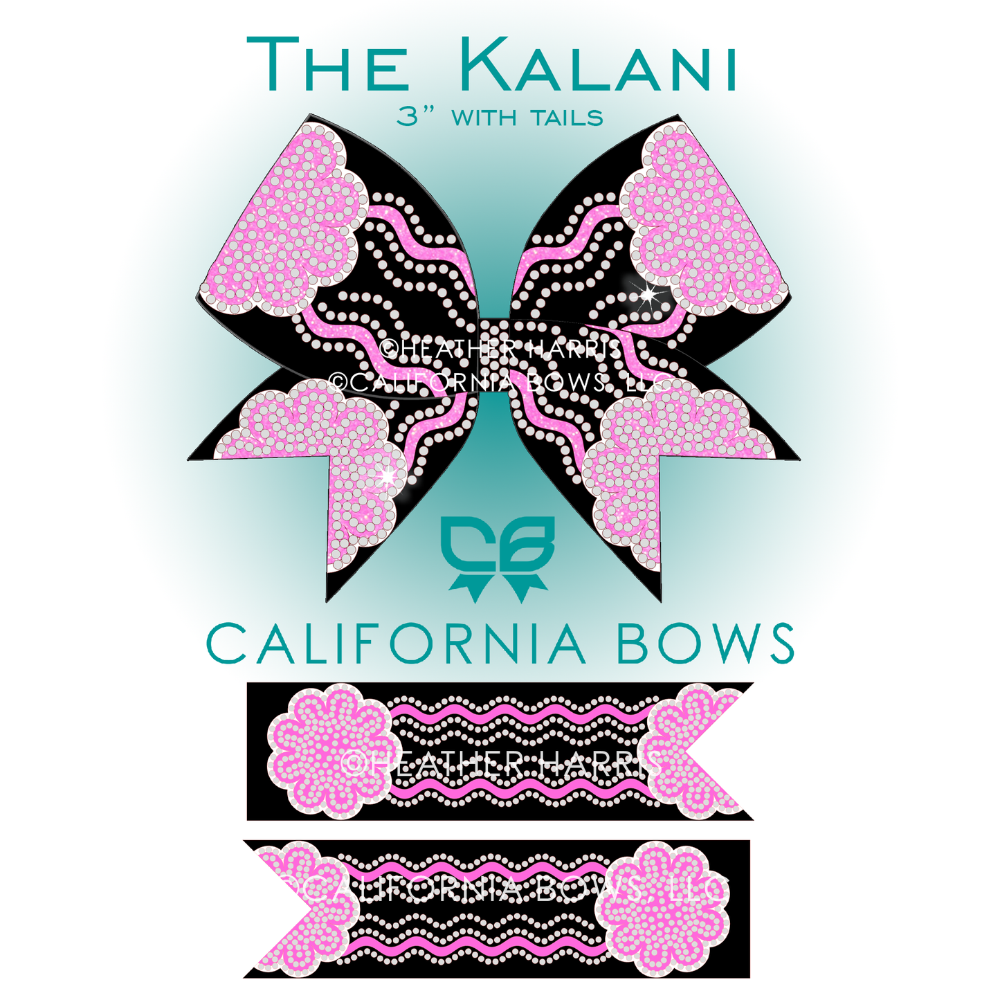 Kalani 3" Bow Rhinestone Template Download