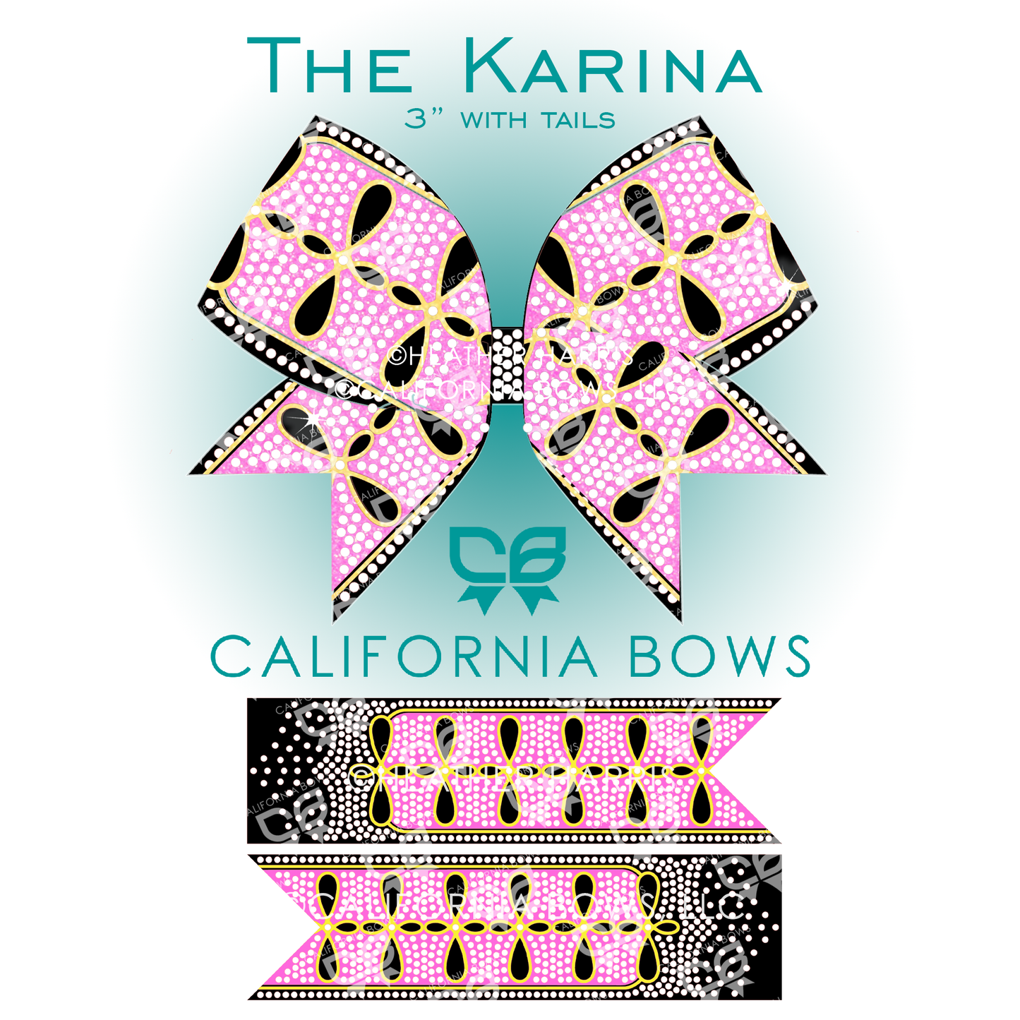 Karina 3" Bow Rhinestone Template Download