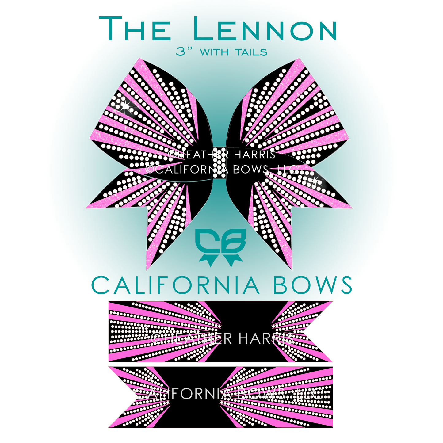 Lennon 3" Bow Rhinestone Template Download