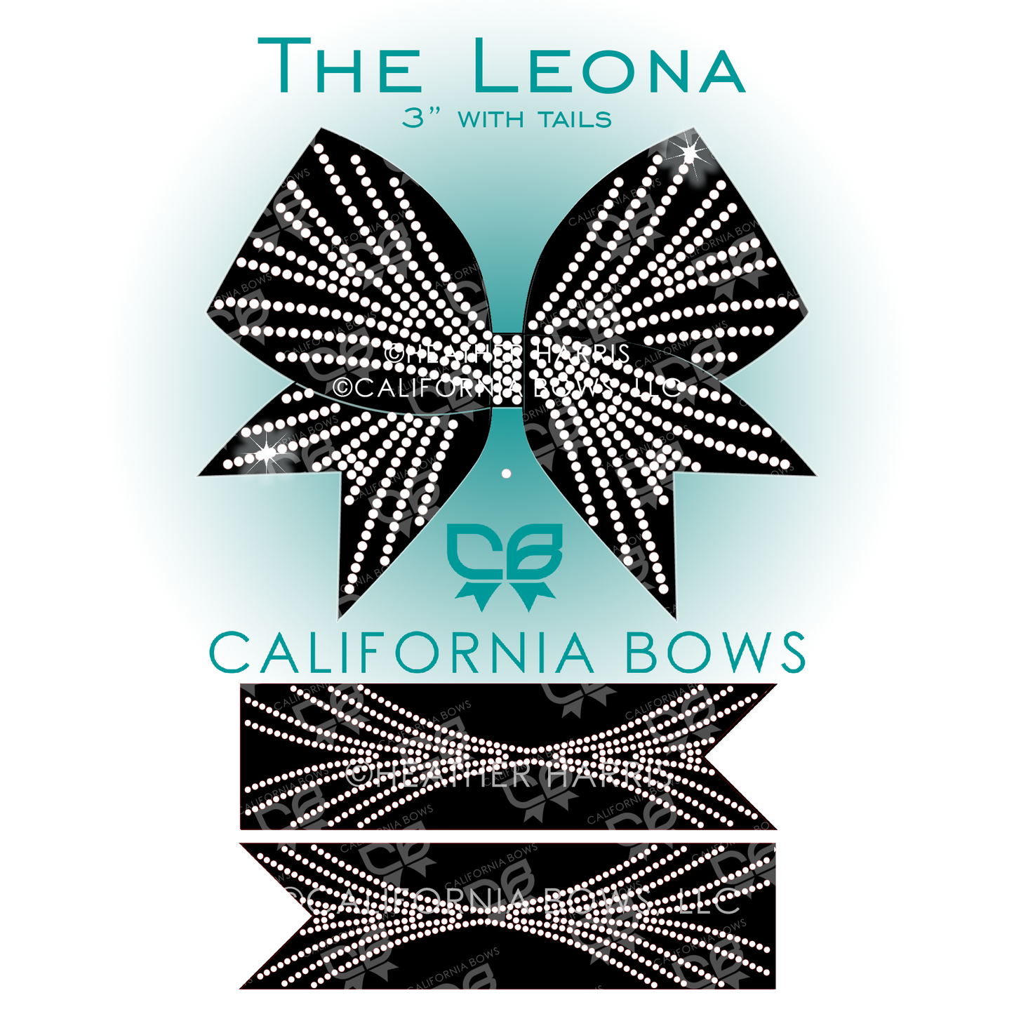 Leona 3" Bow Rhinestone Template Download