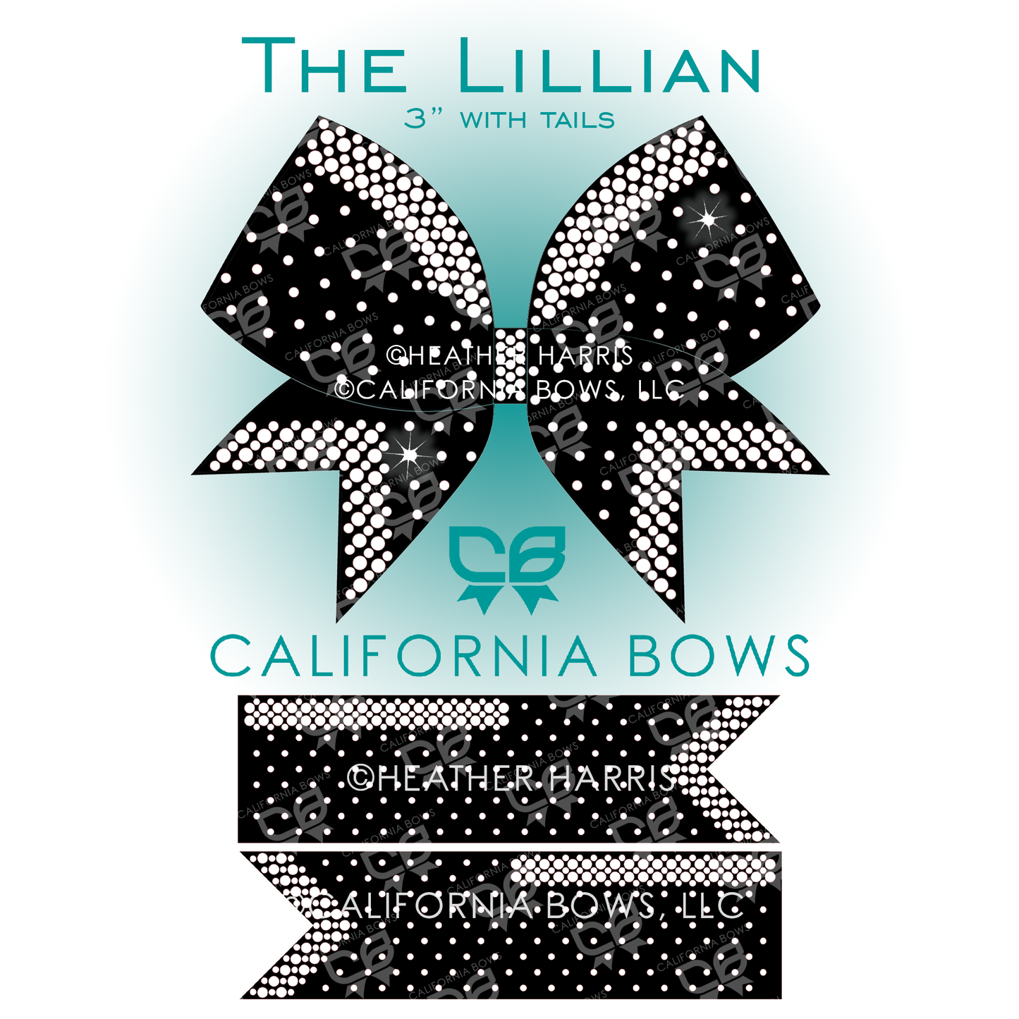 Lillian 3" Bow Rhinestone Template Download