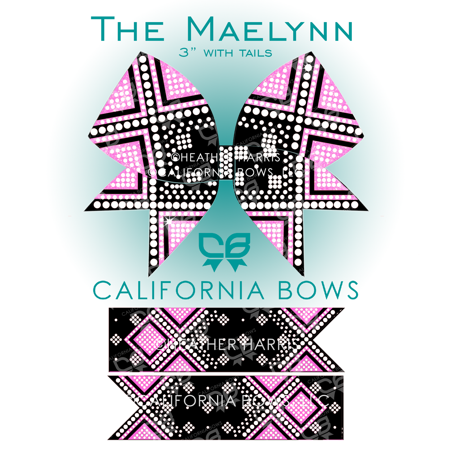 Maelynn 3" Bow Rhinestone Template Download
