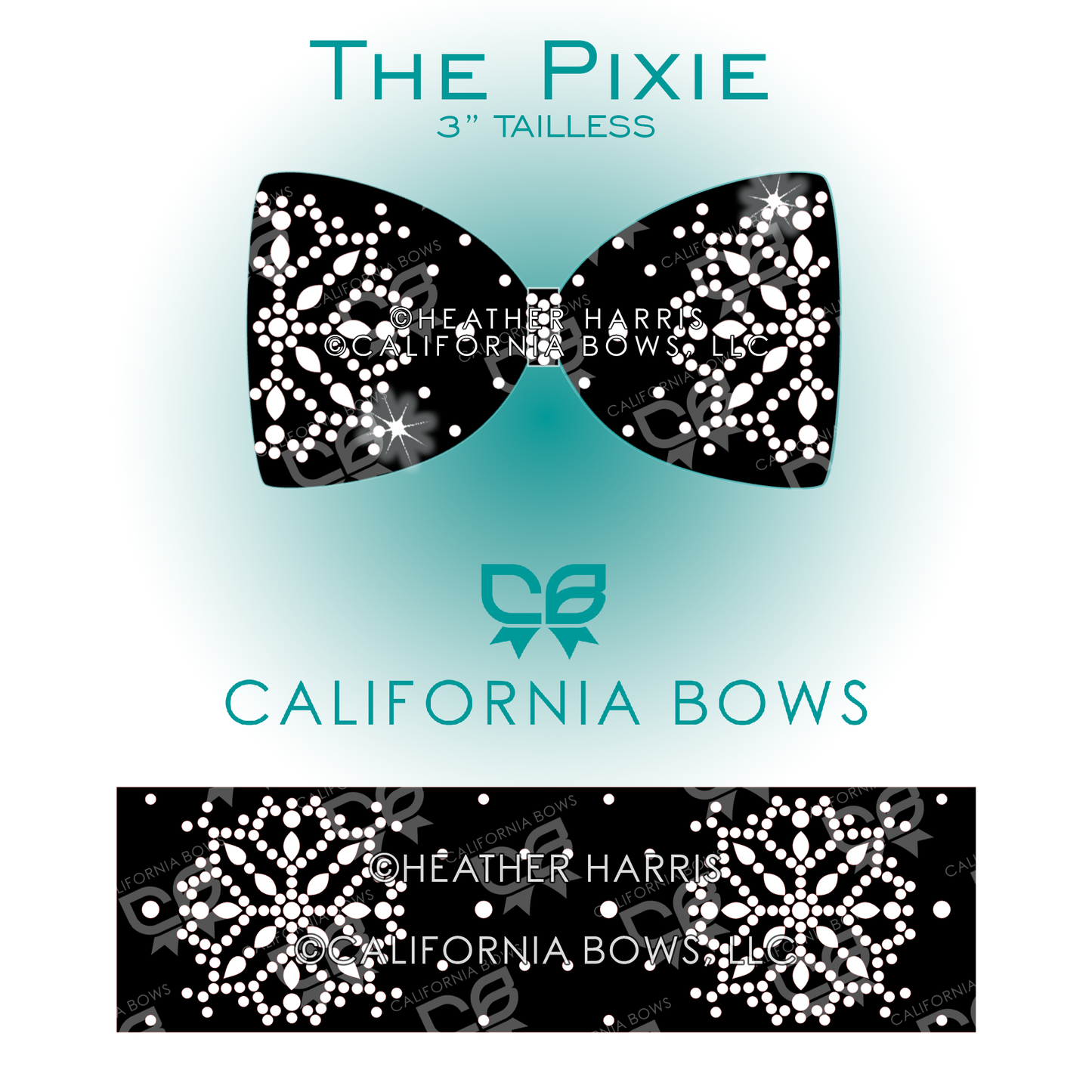 Pixie 3" Tailless Bow Rhinestone Template Download
