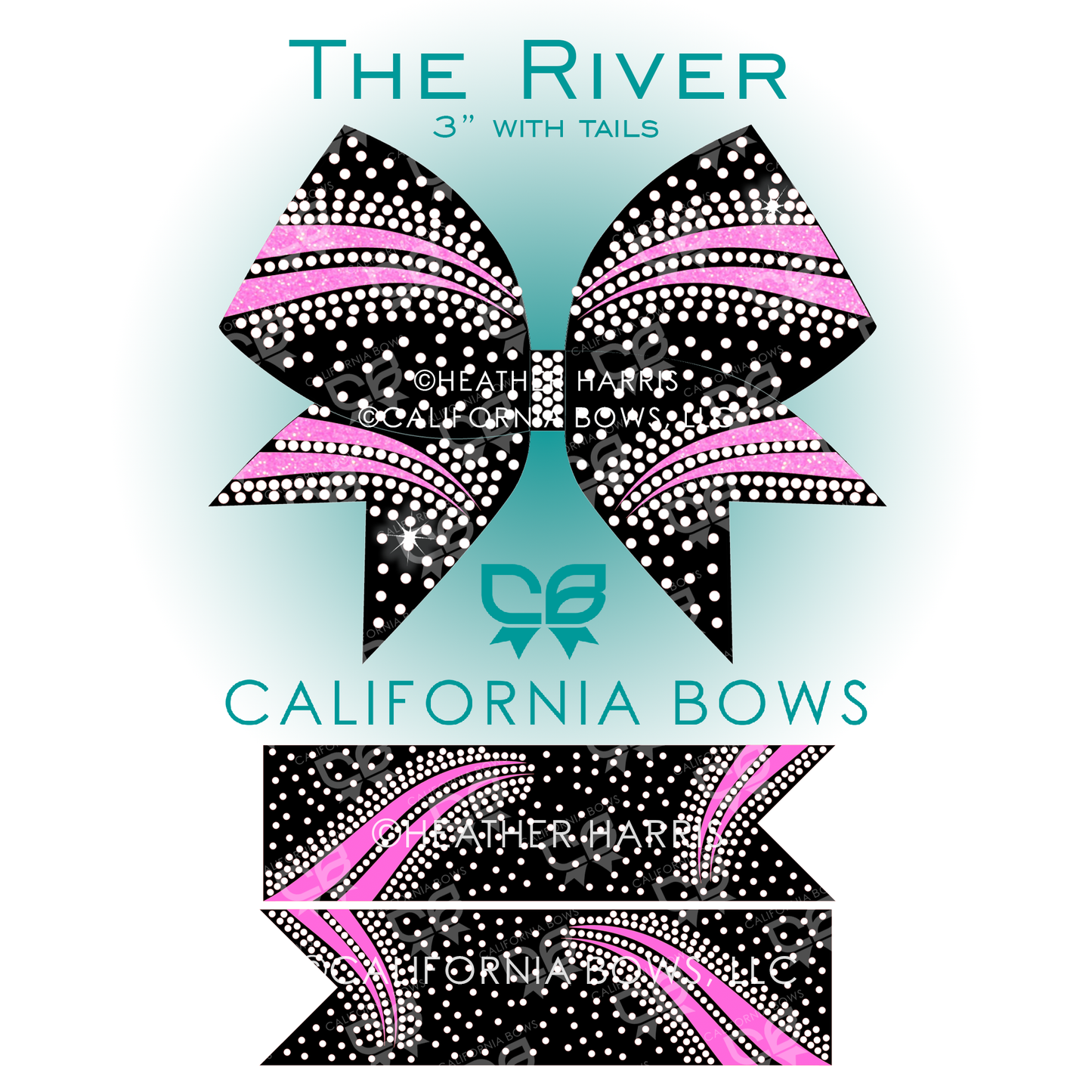 River 3" Bow Rhinestone Template Download