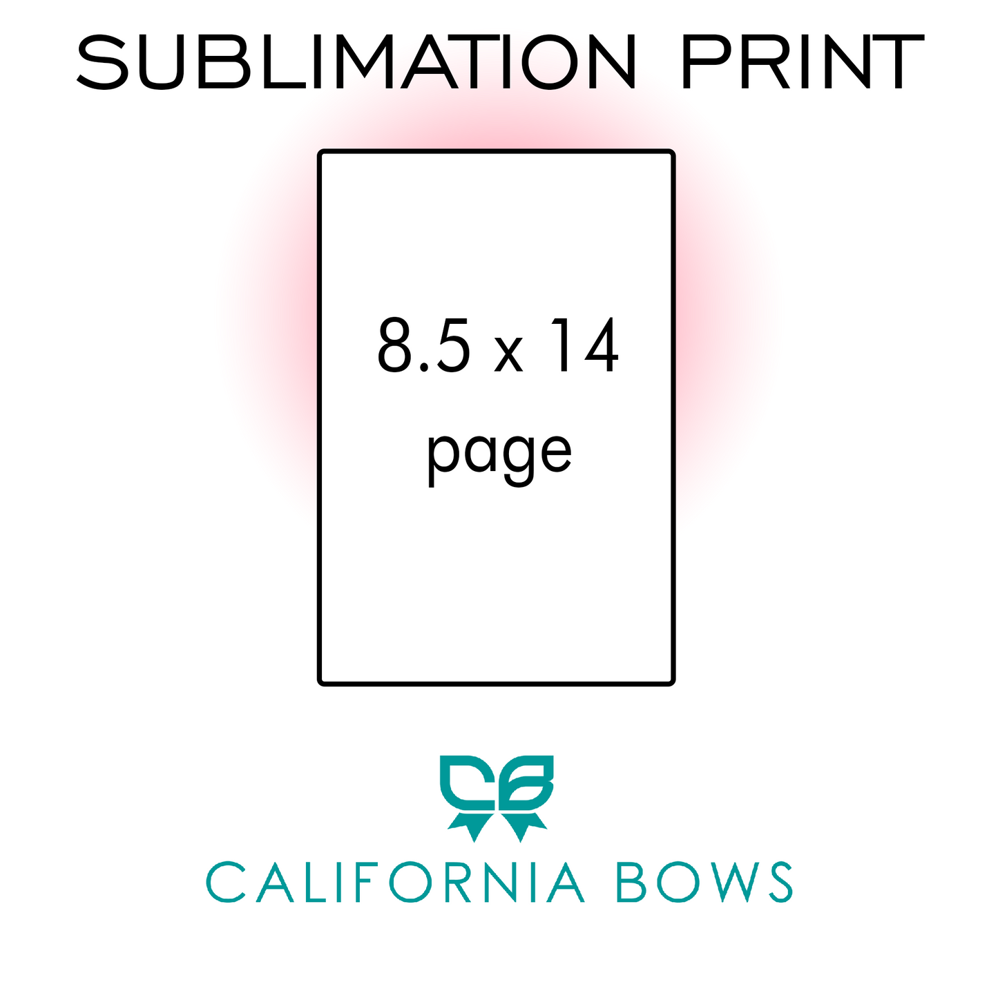 Sublimation Print 8.5x14