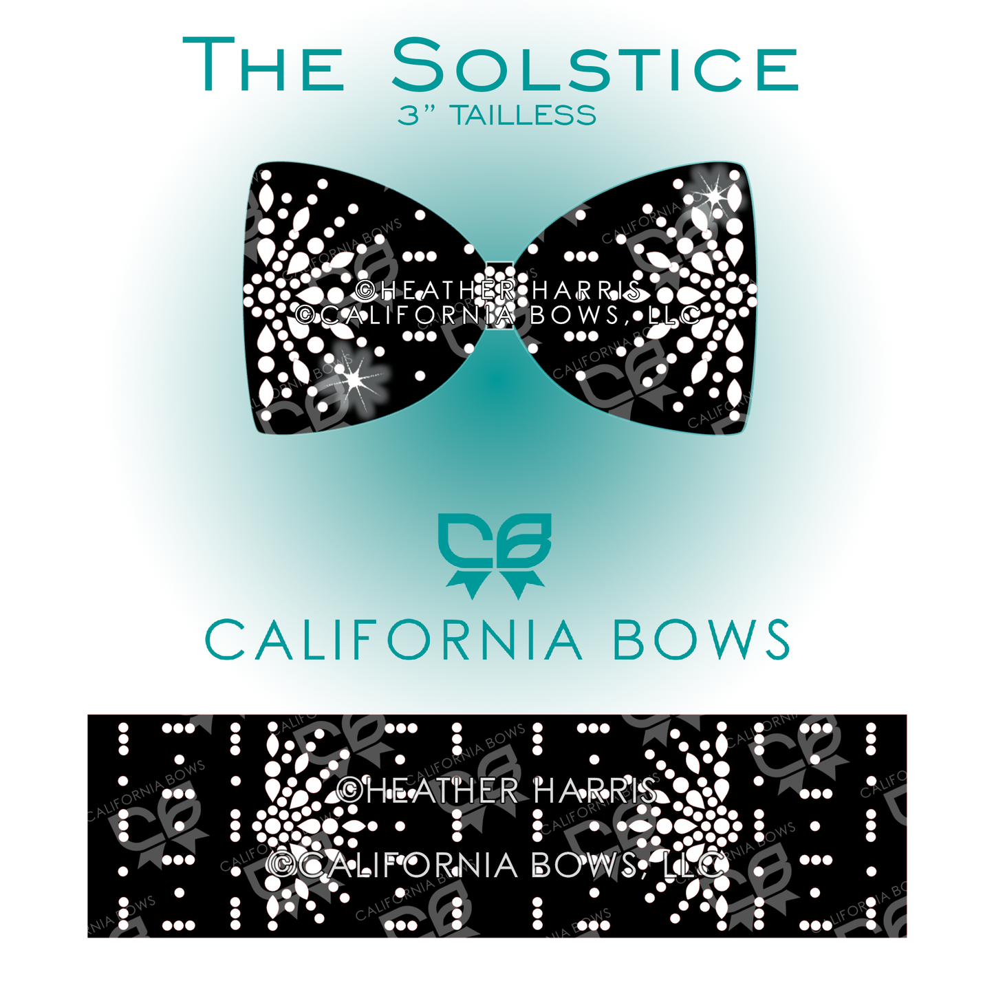 Solstice 3" Tailless Bow Rhinestone Template Download