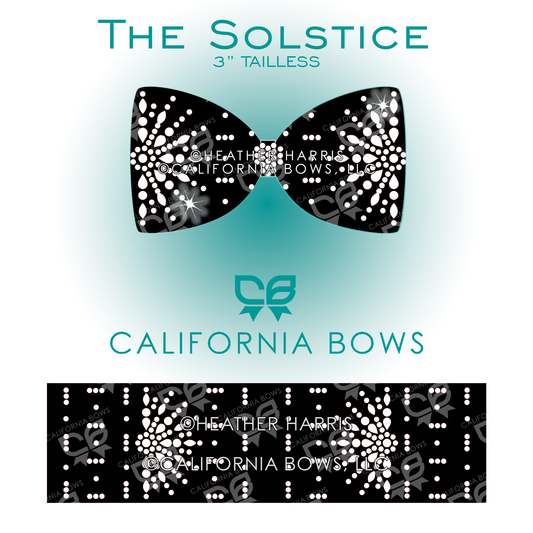 Solstice 3" Tailless Bow Rhinestone Template Download