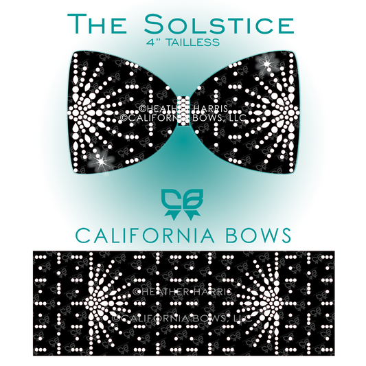 Solstice 4" Tailless Bow Rhinestone Template Download