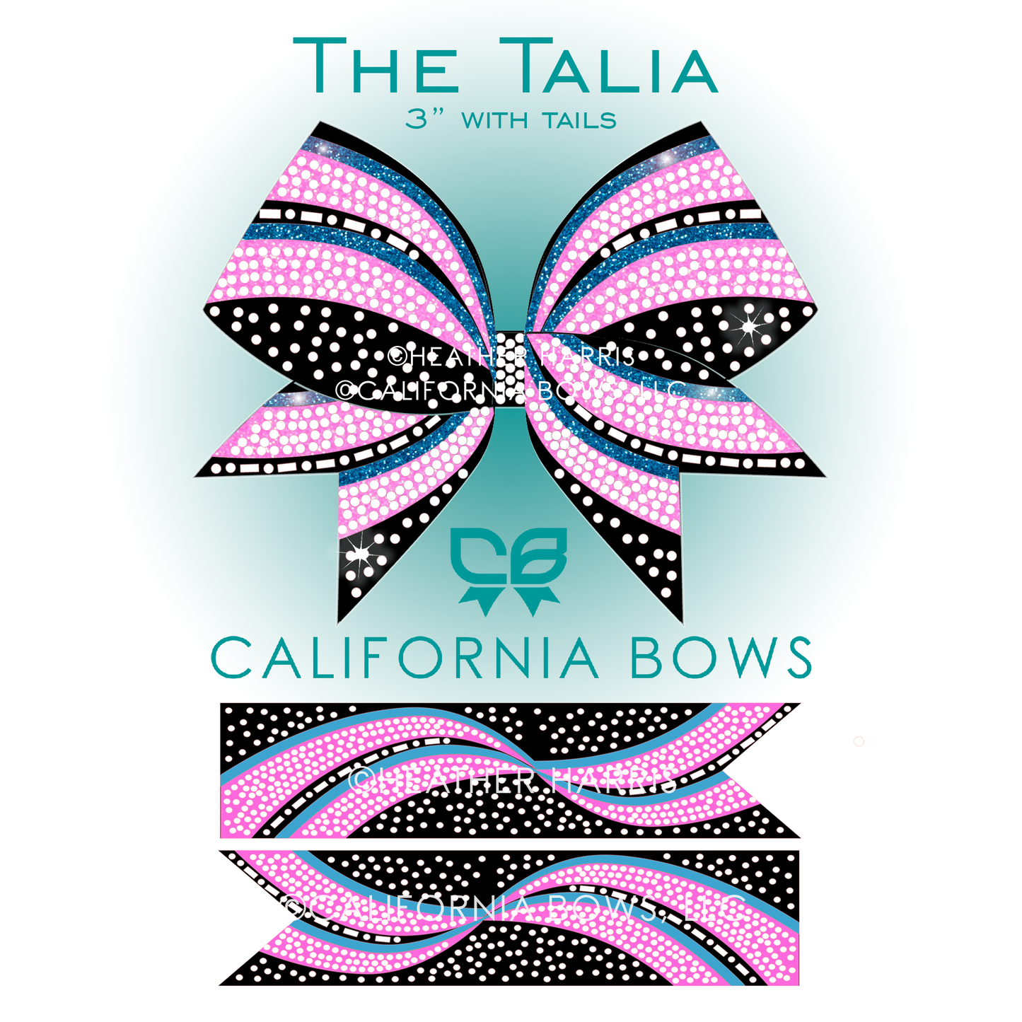 Talia 3" Bow Rhinestone Template Download