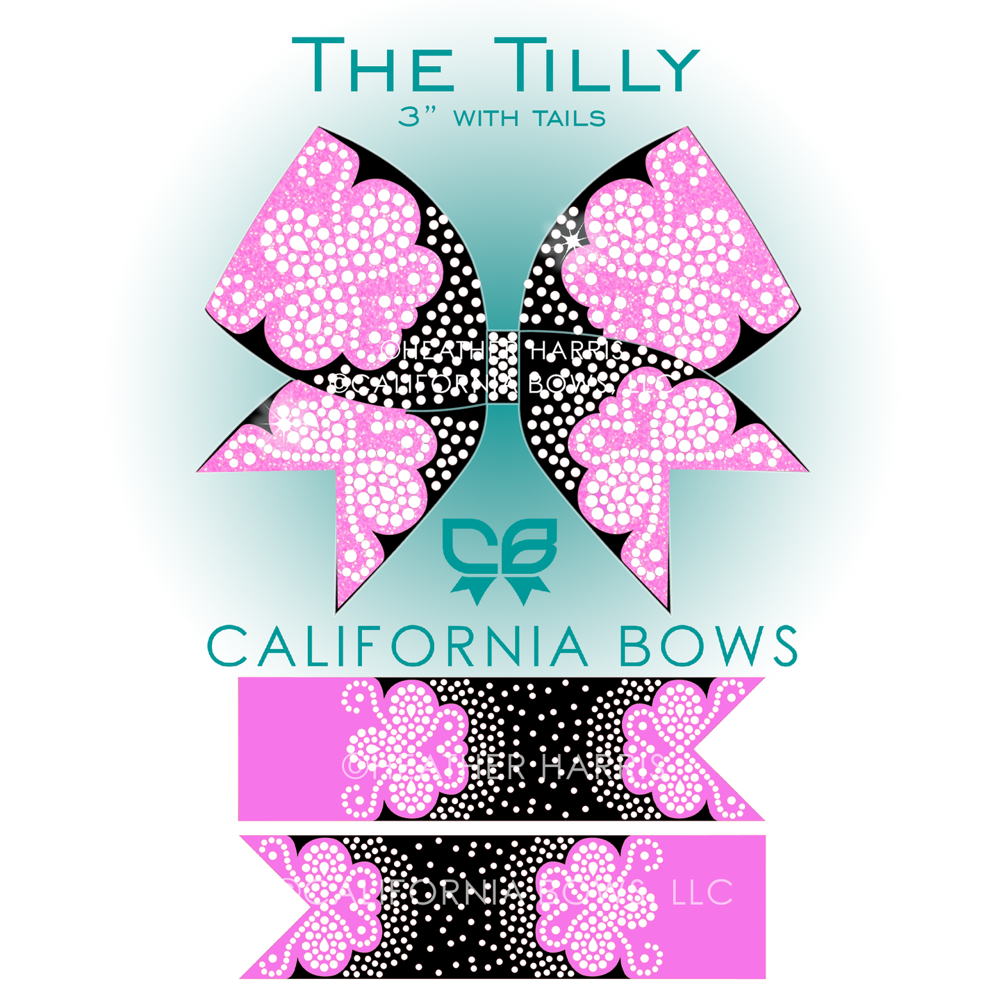Tilly 3" Bow Rhinestone & Vinyl Template Download