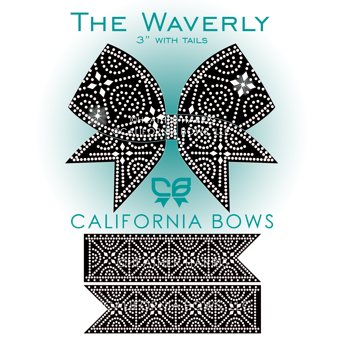 Waverly 3" Bow Rhinestone Template Download
