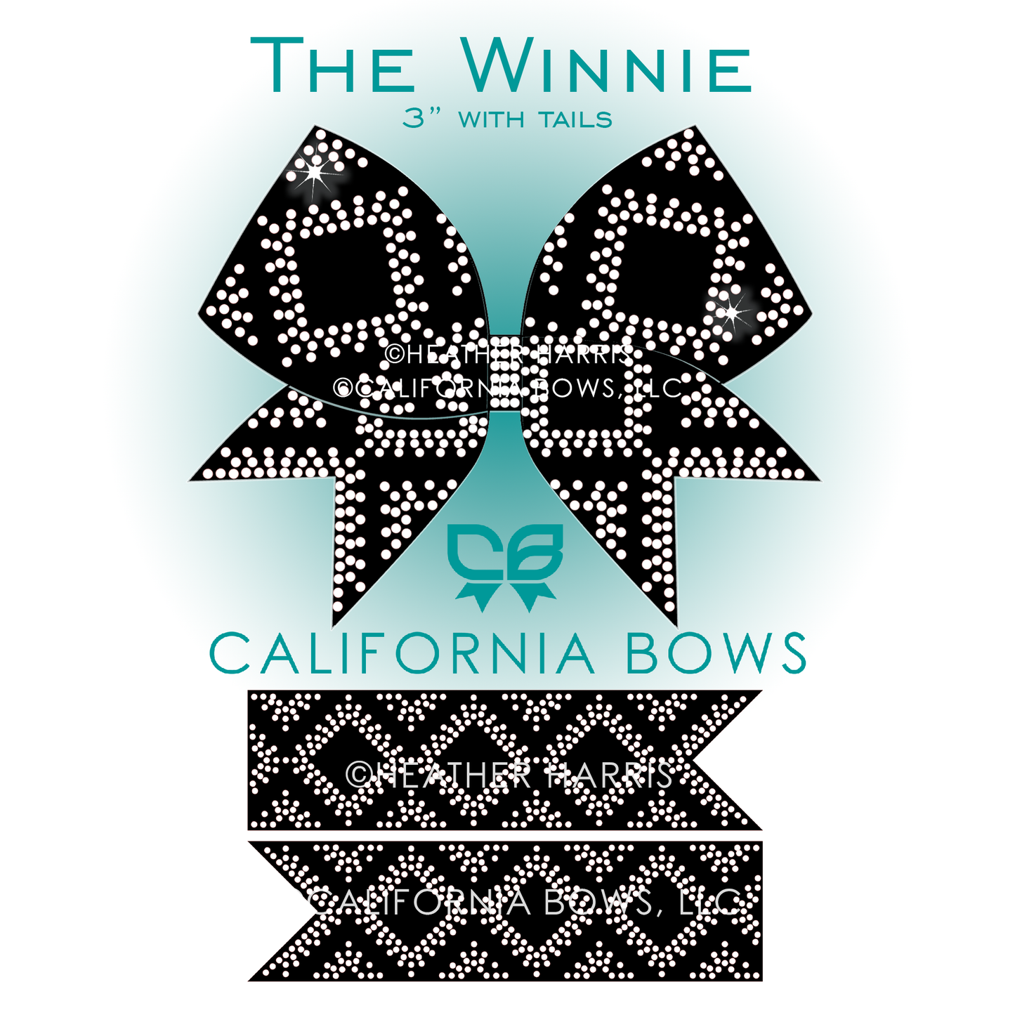 Winnie 3" Bow Rhinestone Template Download
