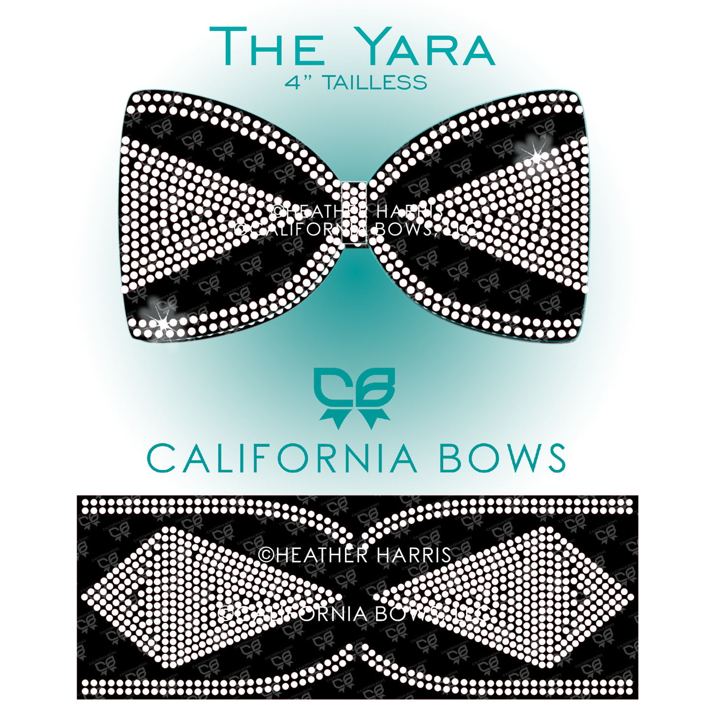 Yara 4" Tailless Bow Rhinestone Template Download