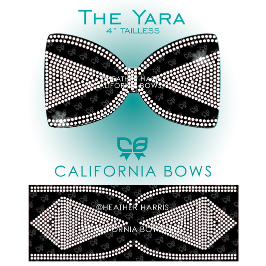 Yara 4" Tailless Bow Rhinestone Template Download