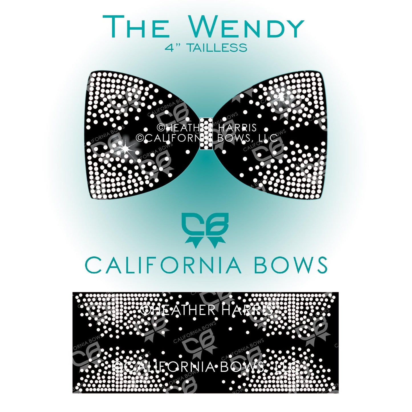 Wendy 4" Tailless Bow Rhinestone Template Download