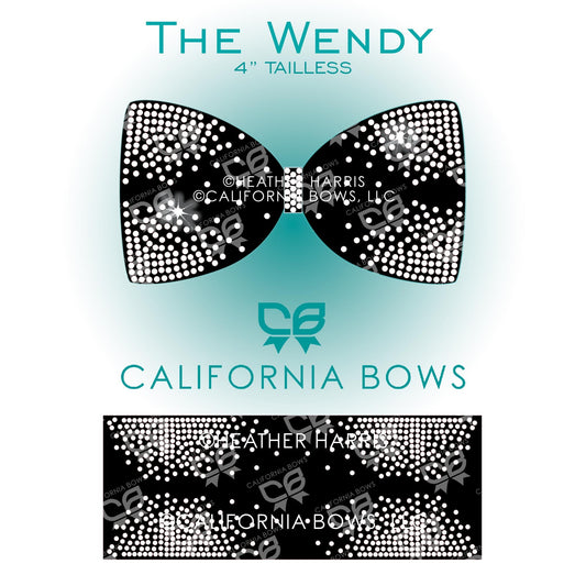 Wendy 4" Tailless Bow Rhinestone Template Download