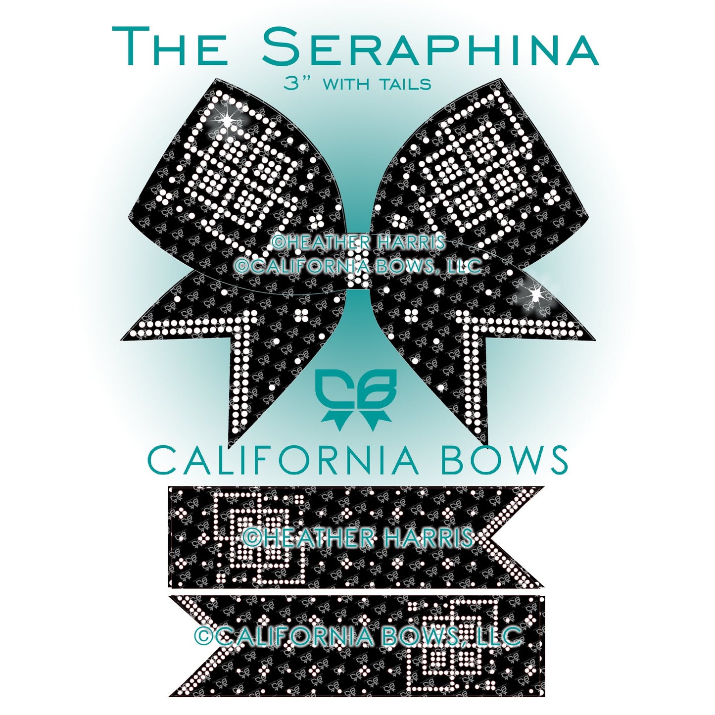 Seraphina 3" Bow Rhinestone Template Download