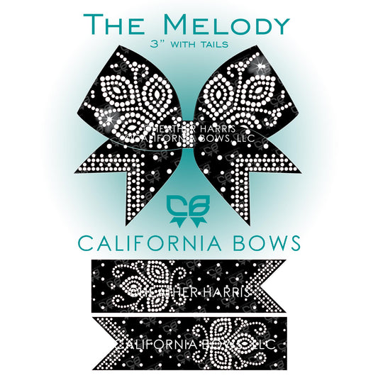 Melody 3" Bow Rhinestone Template Download