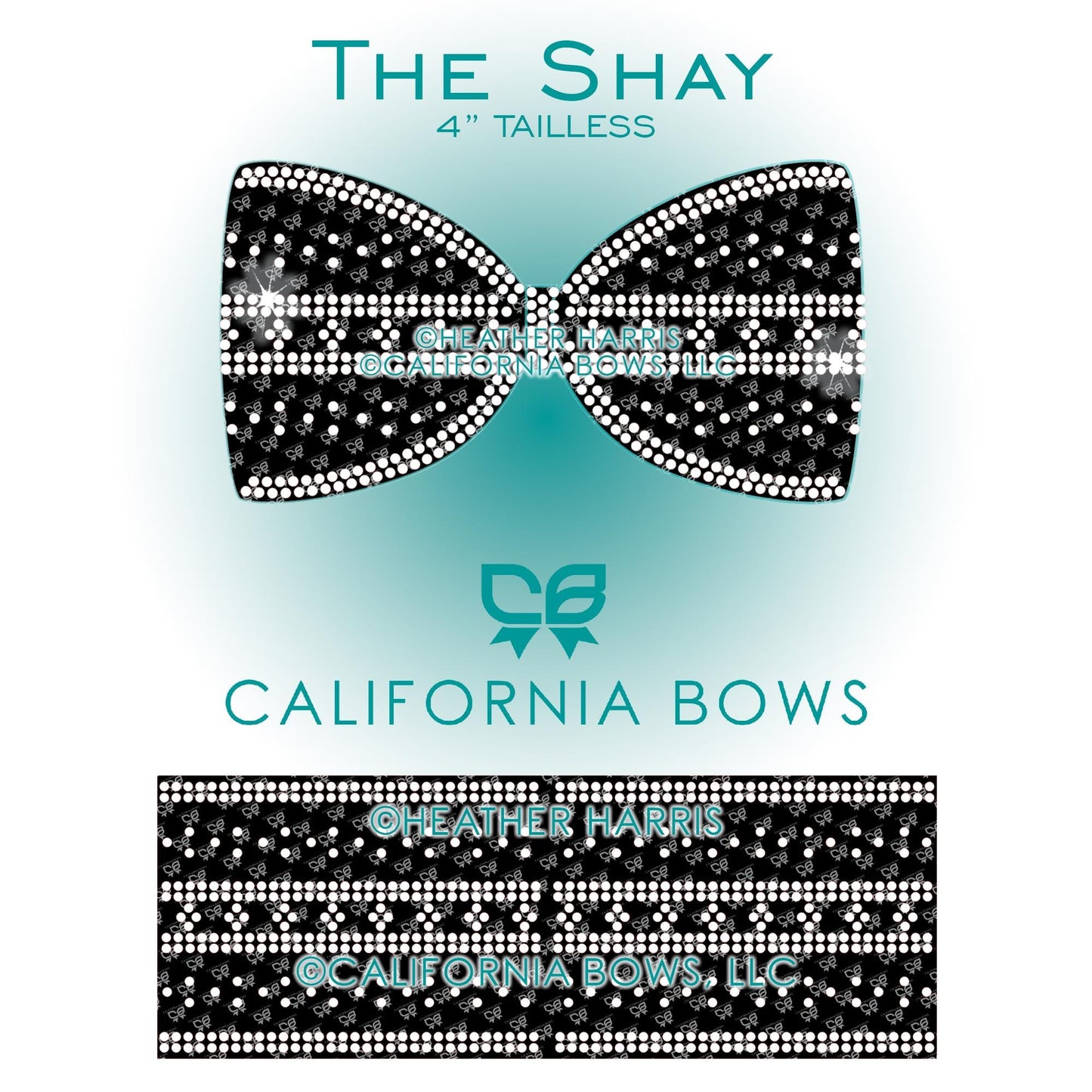 Shay 4" Tailless Bow Rhinestone Template Download