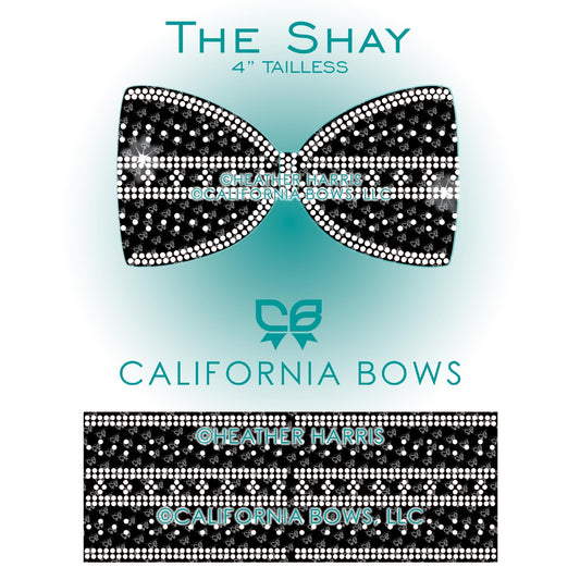 Shay 4" Tailless Bow Rhinestone Template Download
