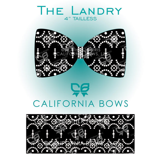Landry 4" Tailless Bow Rhinestone Template Download