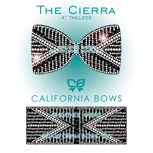 Cierra 4" Tailless Bow Rhinestone Template Download
