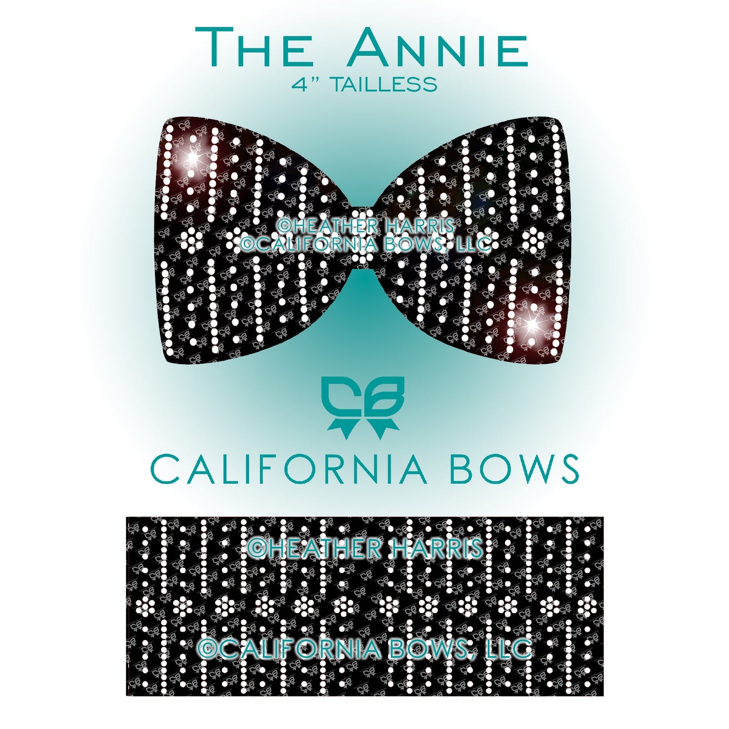 Annie 4" Tailless Bow Rhinestone Template Download