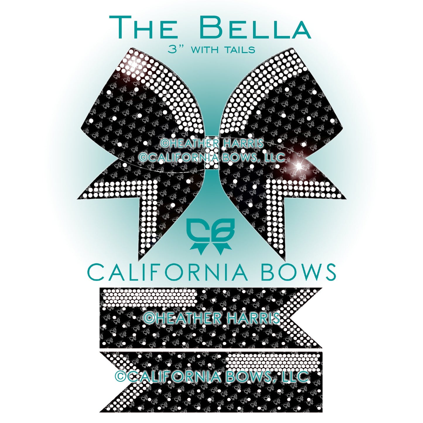 Bella 3" Bow Rhinestone Template Download