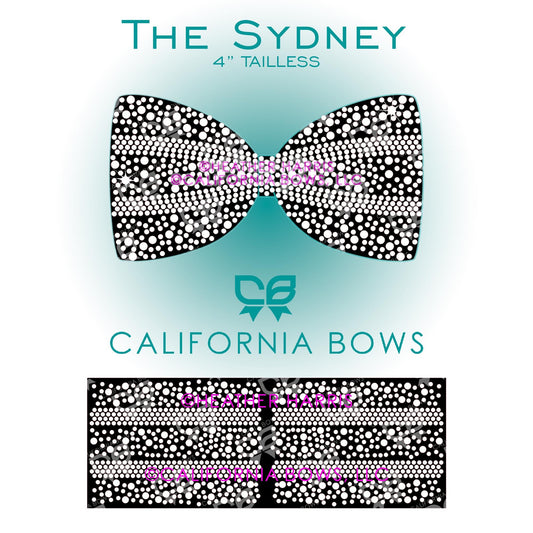 Sydney 4" Tailless Bow Rhinestone Template Download