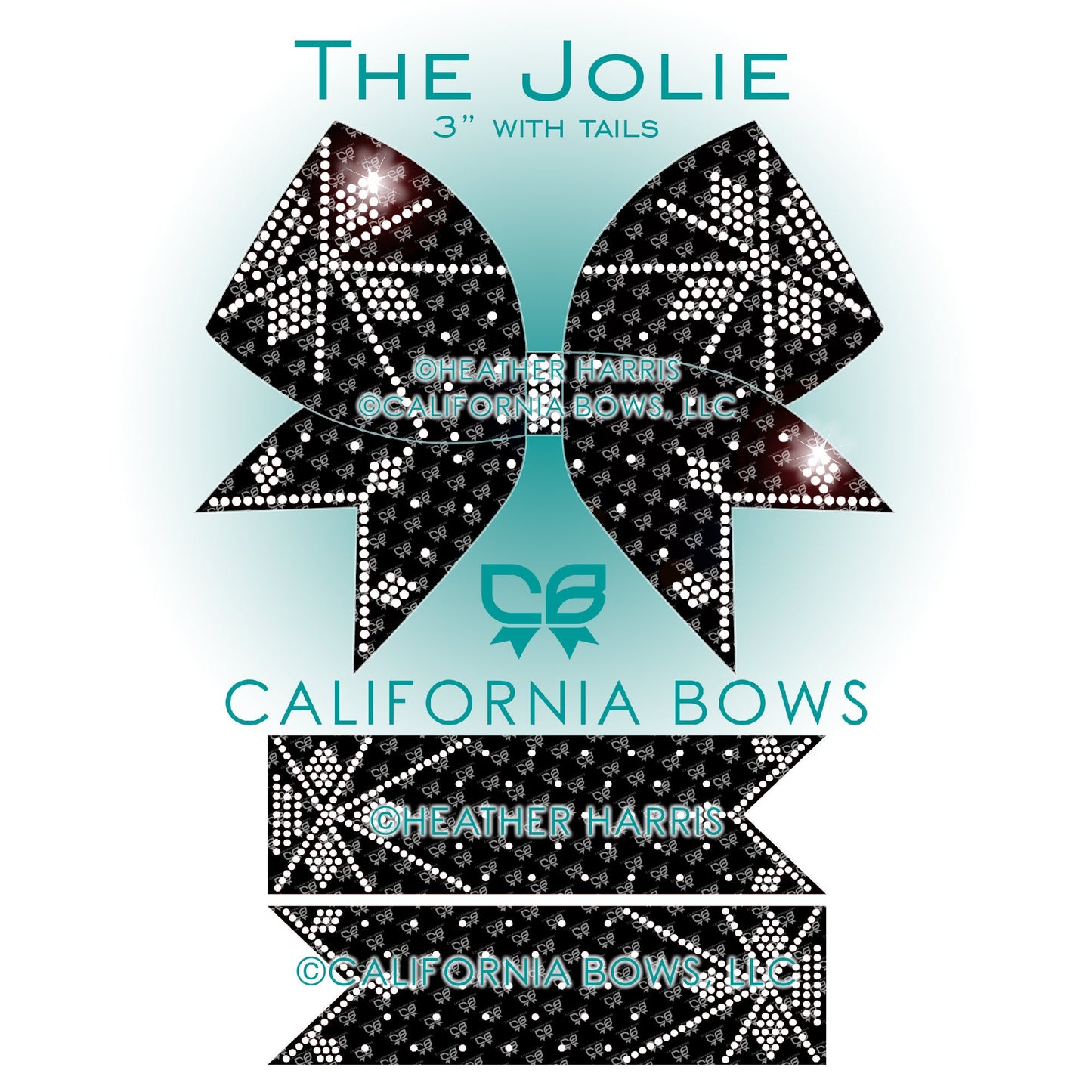 Jolie 3" Bow Rhinestone Template Download