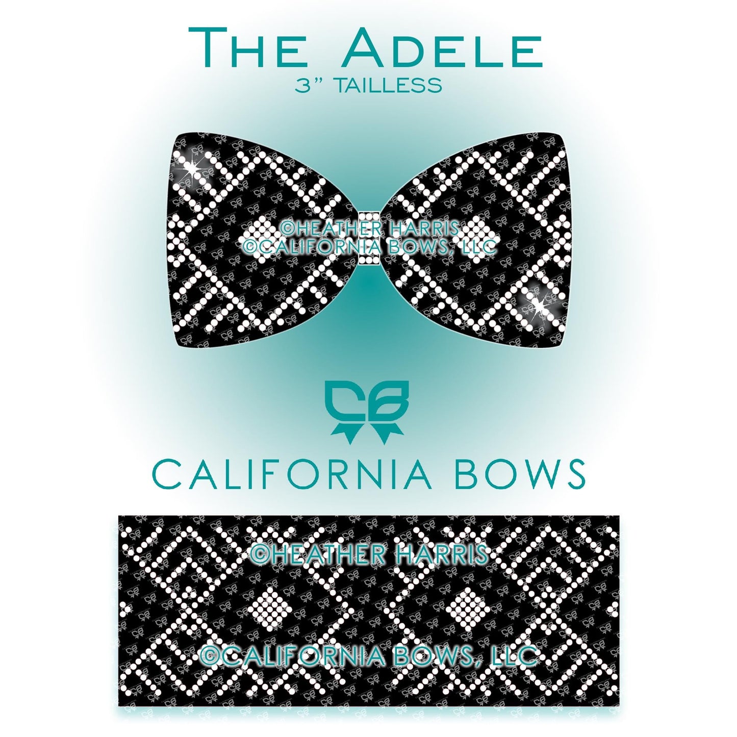 Adele 3" Tailless Bow Rhinestone Template Download