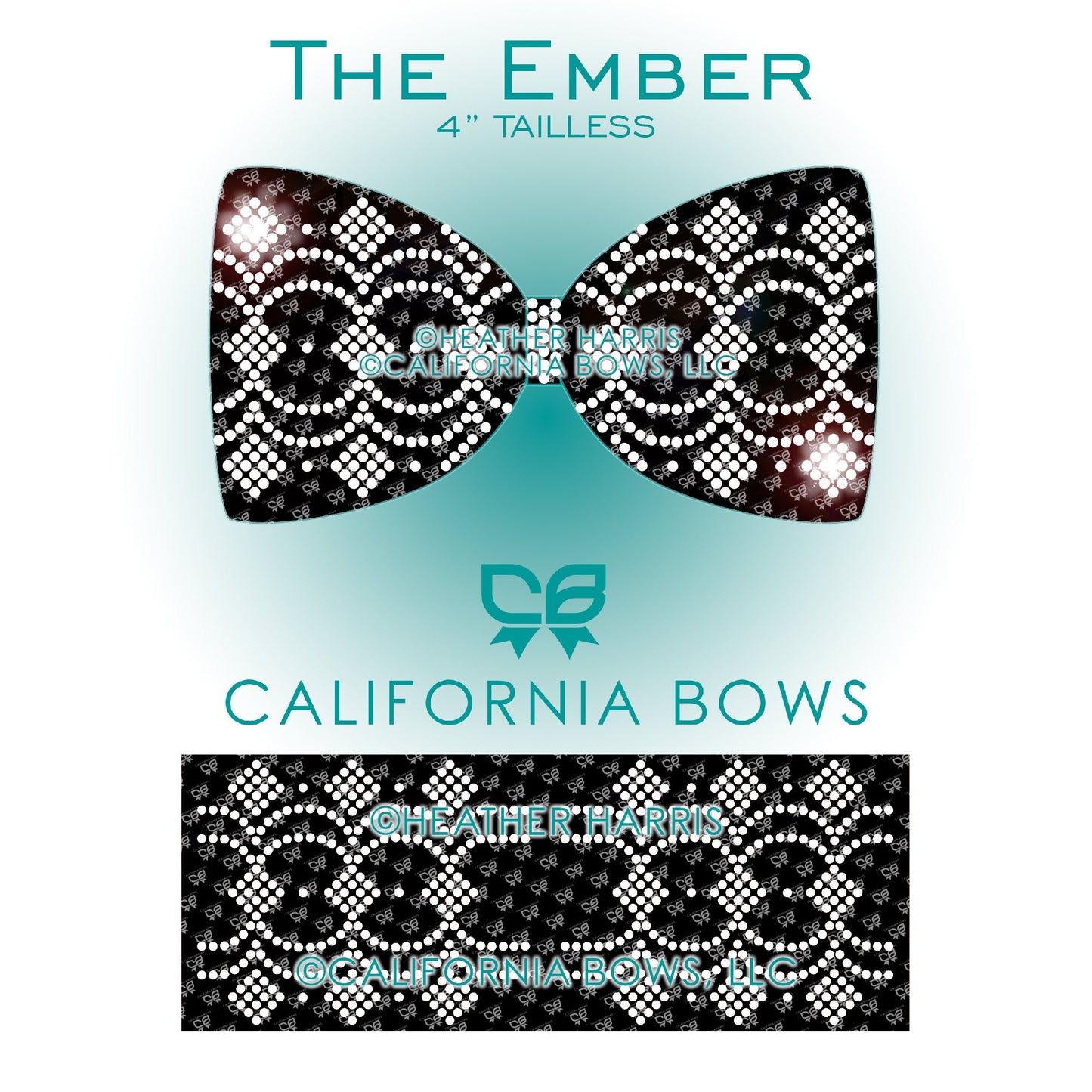 Ember 4" Tailless Bow Rhinestone Template Download