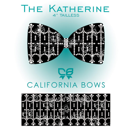 Katherine 4" Tailless Bow Rhinestone Template Download