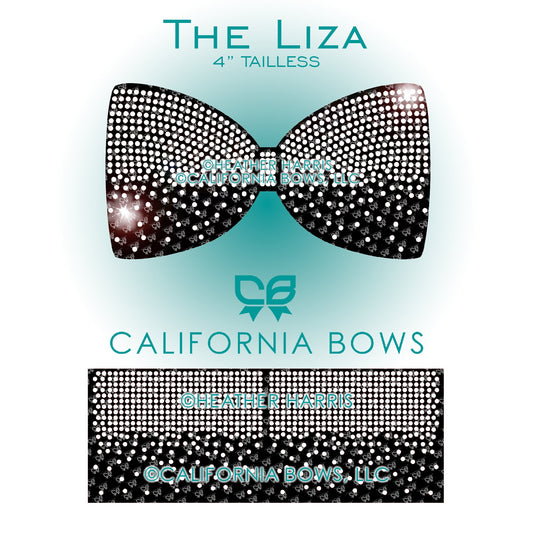 Liza 4" Tailless Bow Rhinestone Template Download