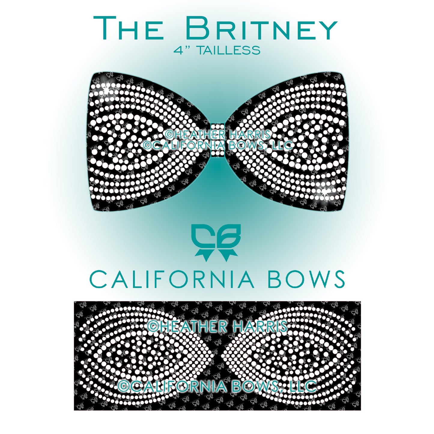 Britney 4" Tailless Bow Rhinestone Template Download