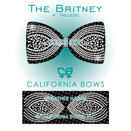 Britney 4" Tailless Bow Rhinestone Template Download