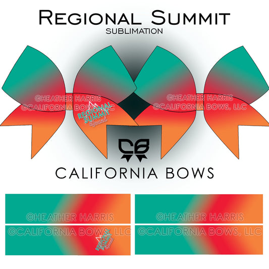 Regional Summit Bound Cheer Bow Design Sublimation Download PNG