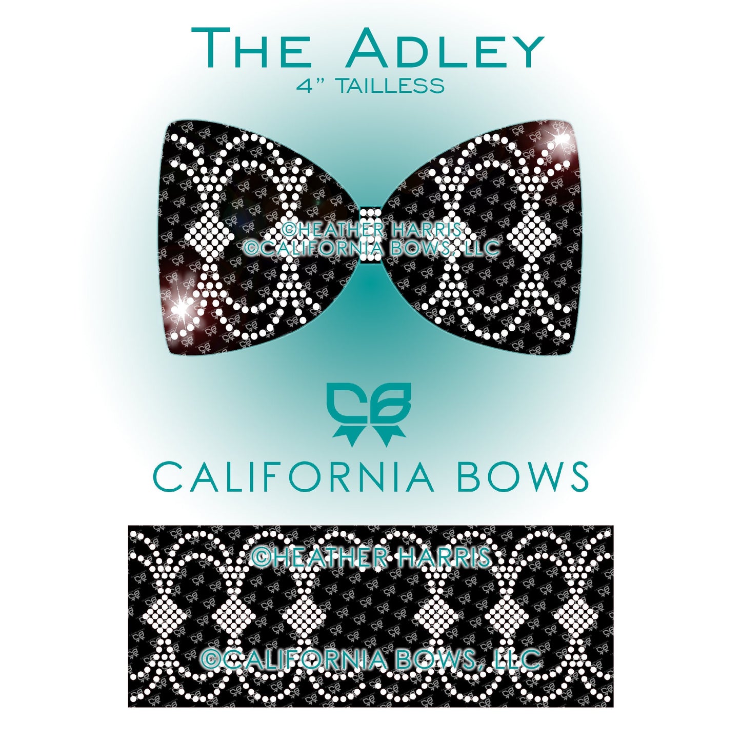 Adley 4" Tailless Bow Rhinestone Template Download