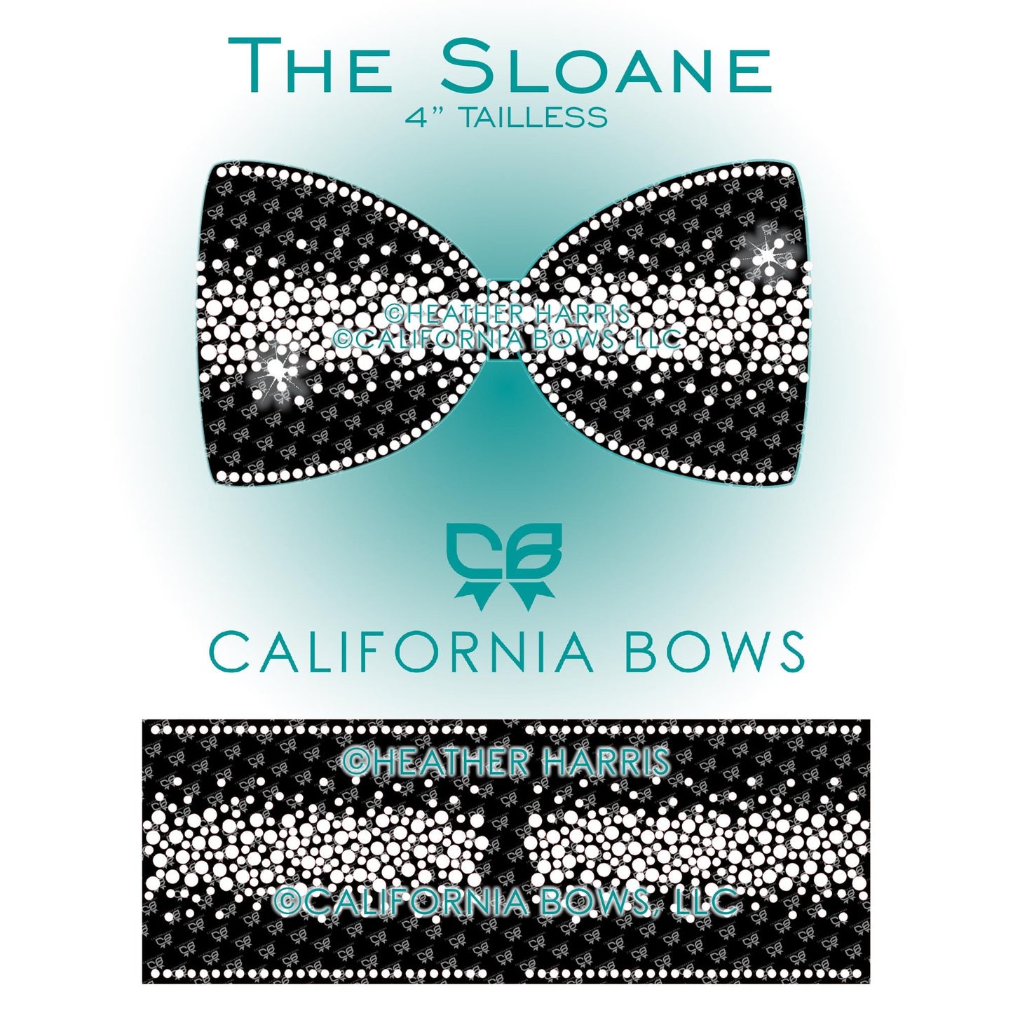 Sloane 4" Tailless Bow Rhinestone Template Download