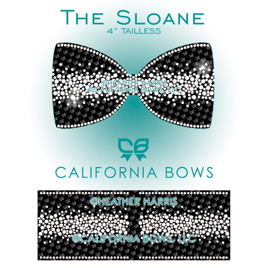 Sloane 4" Tailless Bow Rhinestone Template Download