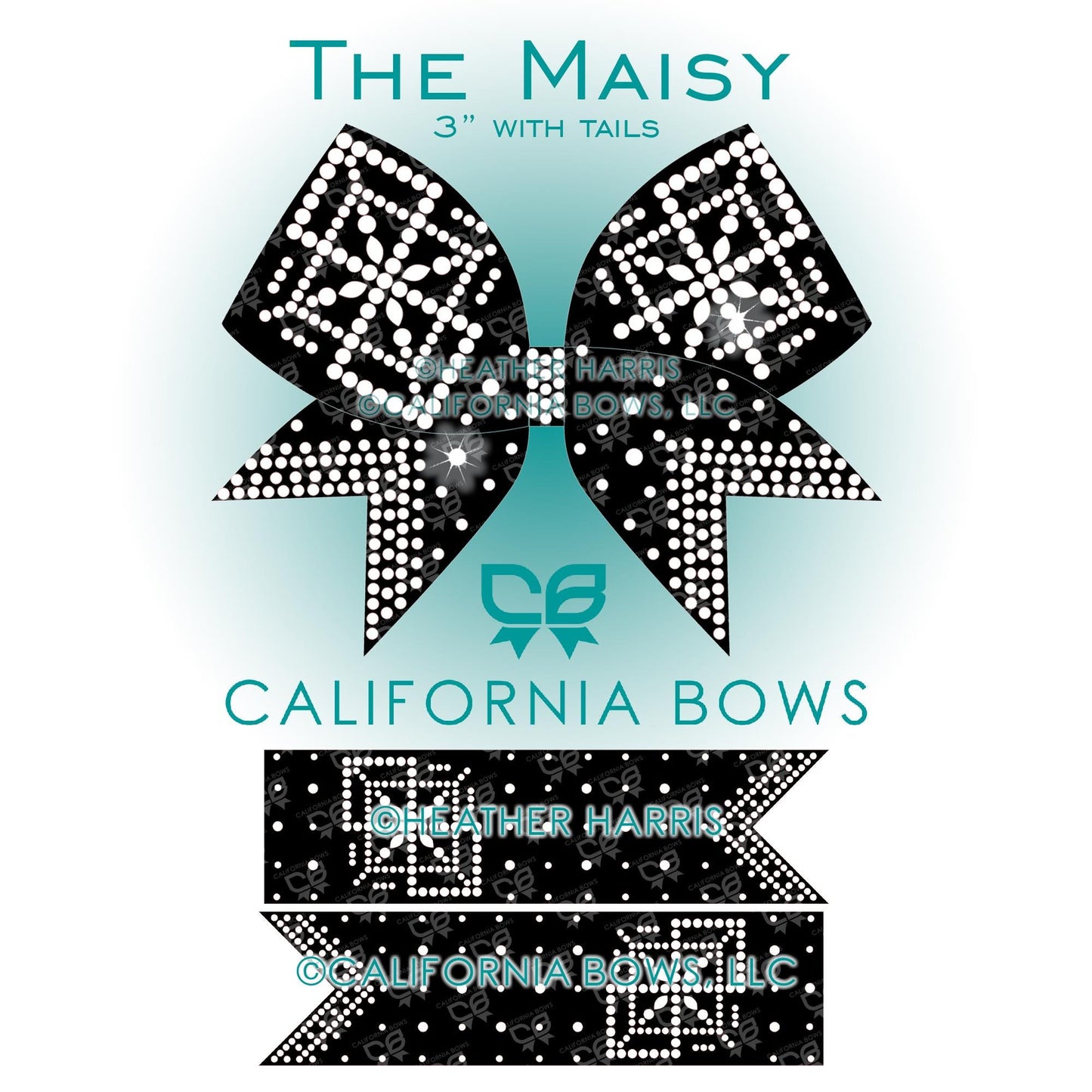 Maisy 3" Bow Rhinestone Template Download