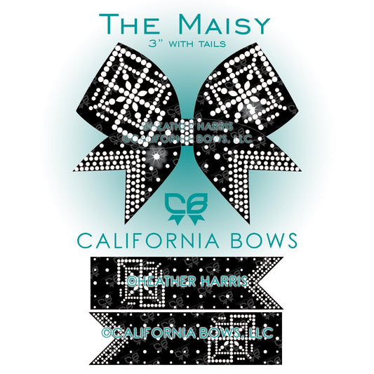 Maisy 3" Bow Rhinestone Template Download