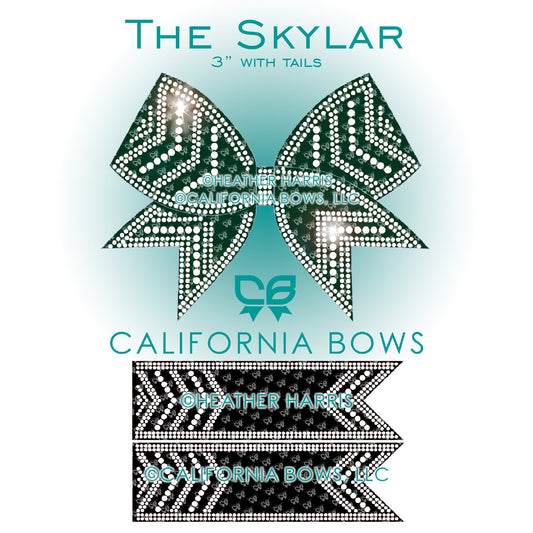 Skylar 3" Bow Rhinestone Template Download