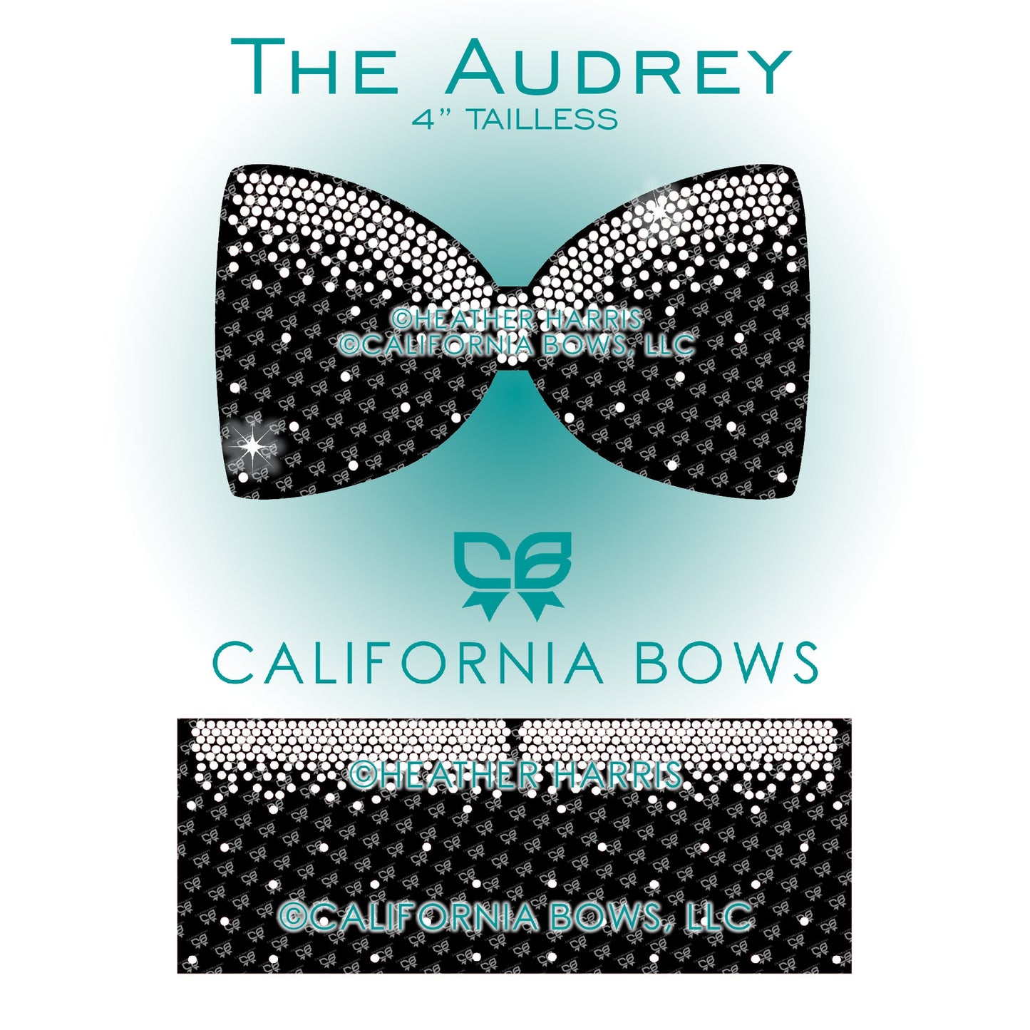 Audrey 4" Tailless Bow Rhinestone Template Download
