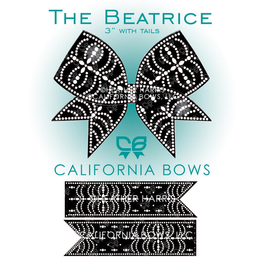 Beatrice 3" Bow Rhinestone Template Download
